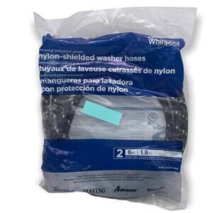 Whirlpool 8212638RP 6-Foot Industrial Braided Hose with 90 Degree Elbow, 2-Pack